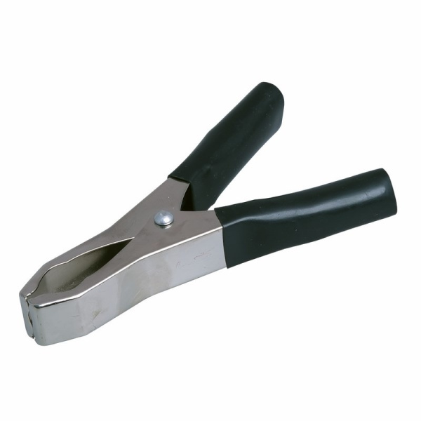 Зажим крокодил 75мм, 15а, чёрный, Rexant 16-0013