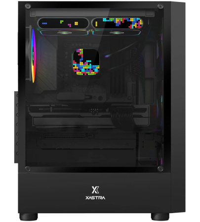 Корпус ATX Б_БП XASTRA A301 4FRGB  Black (USB3.0,Audio,TG,черный,Mesh,4х120мм FRGB,CPU Cooler до 160мм, VGA до 290мм)[A301-BK-FC120FRGB-4F-GL]