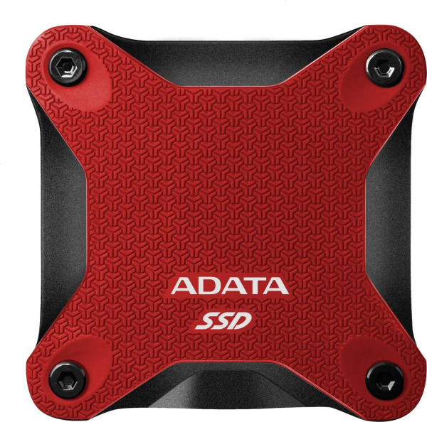 Твердотельный накопитель/ ADATA External SSD SD620, 512GB, Type-C, USB 3.2 Gen2, R/W 520/460 MB/s, 80x80x15mm, Red (5 лет)