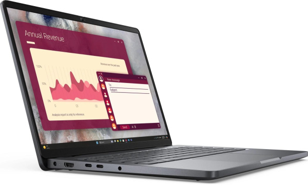 Ноутбук Dell Pro 16 Core Ultra 5 235U 16Gb SSD512Gb Intel Graphics 16" IPS FHD+ (1920x1200) Linux silver WiFi BT Cam (PRO16-5653)