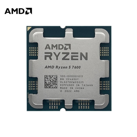Процессор AMD AM5 Ryzen 5 7600 (6ядер/12потоков*3,8ГГц-5,1ГГц,32Мб, AMD Radeon Graphics,65Вт) oem