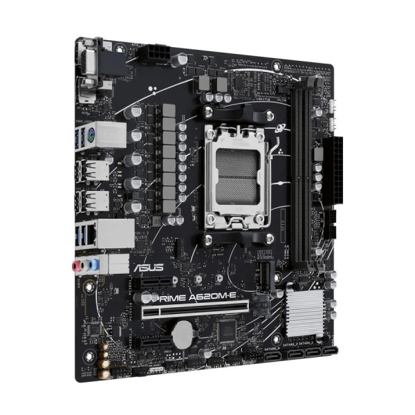 Мат.плата SocAM5 AMD A620 ASUS PRIME A620M-E-CSM (mATX,2DDR5,M.2,PCI-E16,2PCI-E,DP,HDMI,VGA,PC7200)