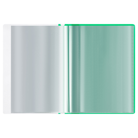 Скоросшиватель пластиковый А4 160мкм. СТАММ с 10 вкладышами, с перфорацией, зеленый (ММ-31754)