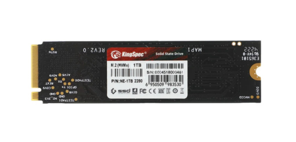 SSD-накопитель M.2 1Тб KingSpec [NE-1TB 2280] (3D NAND,NVMe,2400/1900 Мб/с)