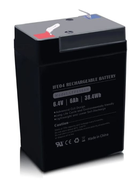 Аккумулятор LiFePO4 6V, 6Ah, 69*46*100mm, ток разряда до 20а, для охранно-пожарной сигнализации