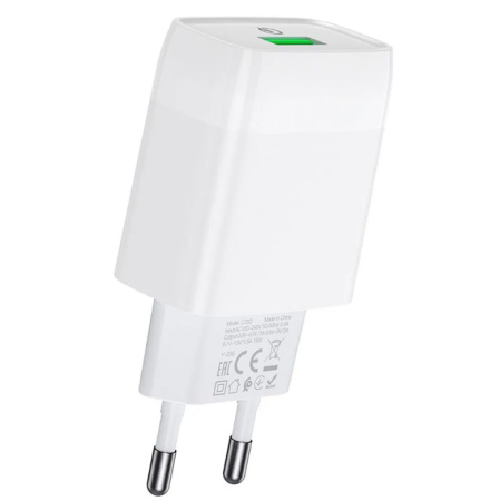 Зарядное_устройство - USB HOCO C72Q 18W QC 3.0/ (6V-3.0A/9V-2.0A/12V-1.5A) белый
