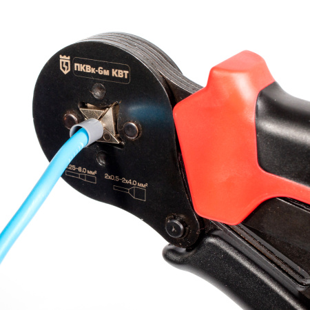 Кримпер КВТ ПКВк-6м, НШВ НШВИ 0.25..6.0мм², обжим шестигранник