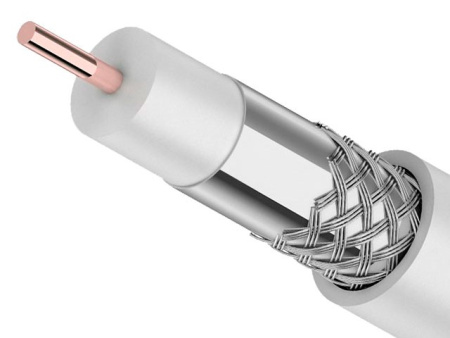 Кабель коаксиальный 75Ом, OD6.8мм, внутр., PVC CCS/Al/Al 48%, метражом, Cadena RG-6U