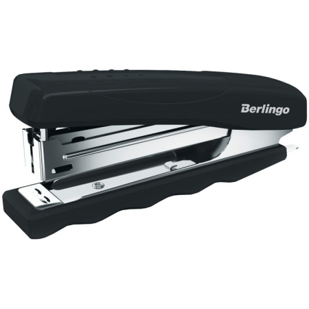 Степлер №10 BERLINGO "Comfort" на 16л. пластик, черный (DSn_16161)