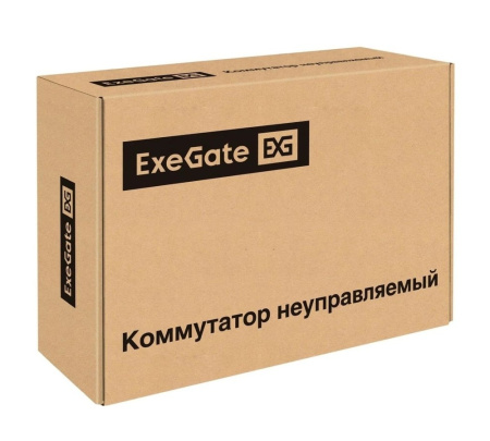 Коммутатор ExeGate EDGS-1010D.8PoE-120W 10-port 10\100\1000_Mbps 8 портов IEEE 802.3af (PoE), мощность PoE: 15,4W, суммарно 120W