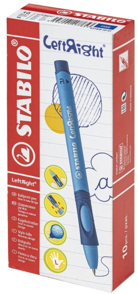 Ручка шариковая STABILO 6318/8-10-41 желт. корп. (д/левш.)