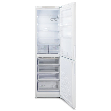 Холодильник Бирюса 6149 White, 2 камеры, 380/245/135л, 207х60х62,5см, класс A, складная полка,выдвижной лоток