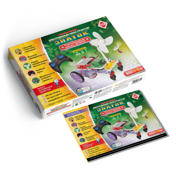 Конструктор "Знаток" Радиоуправляемая машинка "ВЕТЕРОК"