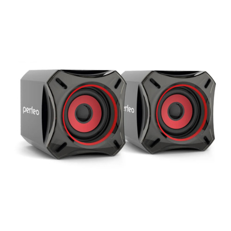 Актив.колонки 2.0 Perfeo CUBE 5Вт, USB, пластик, Black