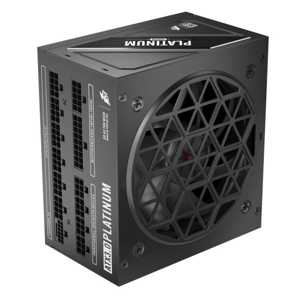Блок питания 1000Вт 1STPLAYER NGDP Platinum 1000W Black (APFC,120мм,4PCI-E,12VHPWR,12SATA,80+Platinum,модульный)[HA-1000BA3-BK]