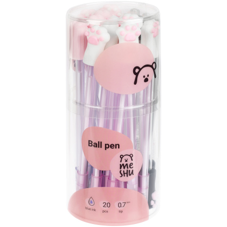 Ручка шариковая MESHU "Paws", 0,7мм, синяя (MS_52356)