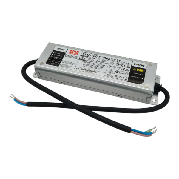 Драйвер светодиодный (LED) с потенциометром 0.35..0.7А, 107..214в, 105вт, Mean Well ELG-150-C700A-3Y