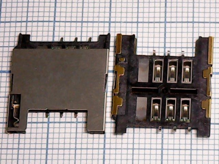 Коннектор SIM HTC Desire C/One V/Rhyme/Radar/Desire Z