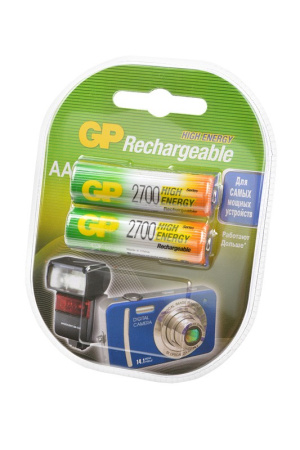 Аккумулятор Ni-MH AA GP 2700mAh/1.2в блистер 2шт.