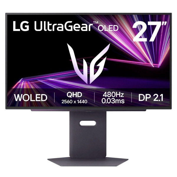 Монитор 26.5" LG 27GX790A-B   WOLED, 2560x1440, 480Hz, 0,3ms, 800сd/m, 1.5M:1, HDR10 | 2xHDMI(2.1), DP(2.1), USB3.0 | HAS, Pivot, Swivel, ExPSU, Vesa 100, Black