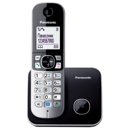 Радиотелефон Panasonic KX-TG6811RUM,серый_металлик 1трубка/50м/300м/АОН/книга_120номеров/спикерфон/