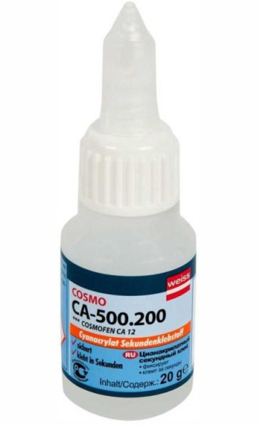 Клей супер Cosmofen CA-12(CA500.200), цианокрилатный, 20г