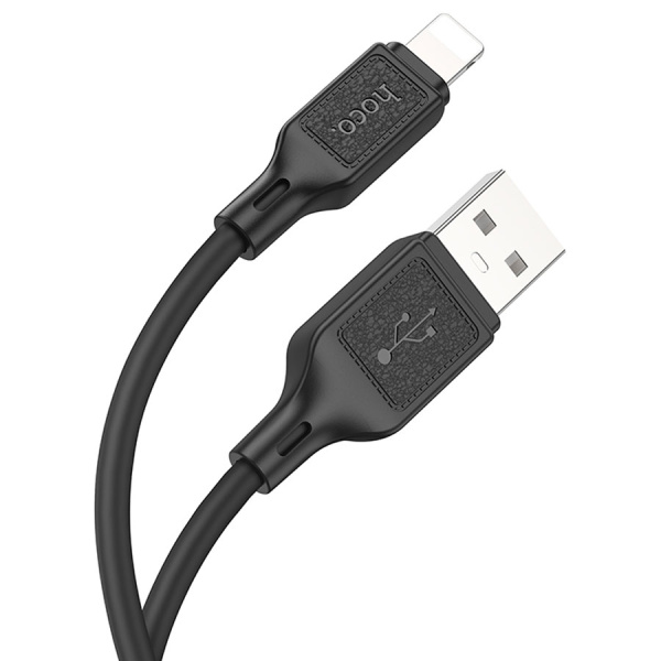 Кабель Lightning (m) - USB(m) HOCO X90, 1м, 2.4А силиконовый, черный