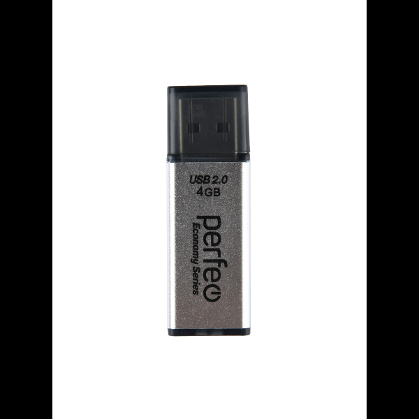 Флеш-накопитель USB2.0 4Gb Perfeo E03 (PF-E03S004ES) серебряный