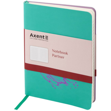 Записная книжка AXENT "Partner Soft Mini Bloom" 80л., 115*160,  аквамарин (8302-18-A)