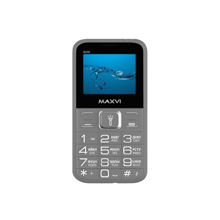 Сотовый Maxvi B200 Grey 2sim/2"/160*128/microSD/0.3МП/Bt/1400мАч/моноблок