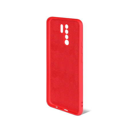 Накладка для Xiaomi Redmi 9 Zibelino Soft Matte красный,защита камеры (ZSM-XIA-RDM-9-CAM-RED)