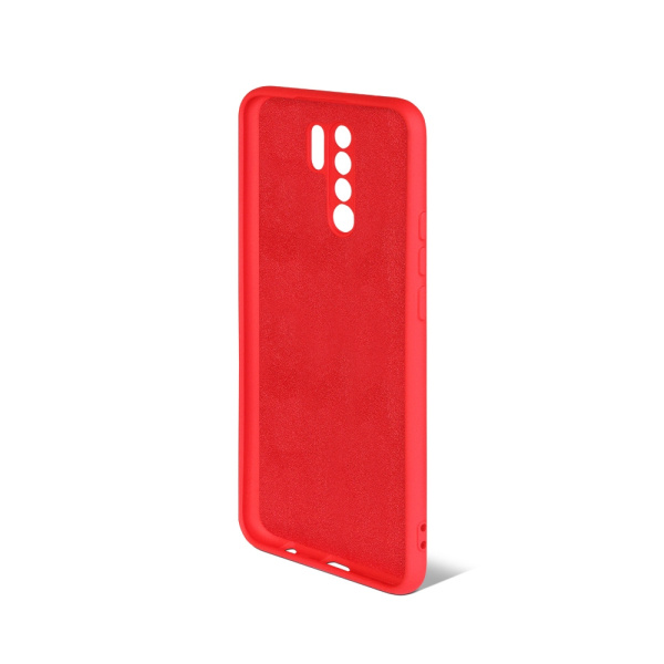 Накладка для Xiaomi Redmi 9 Zibelino Soft Matte красный,защита камеры (ZSM-XIA-RDM-9-CAM-RED)