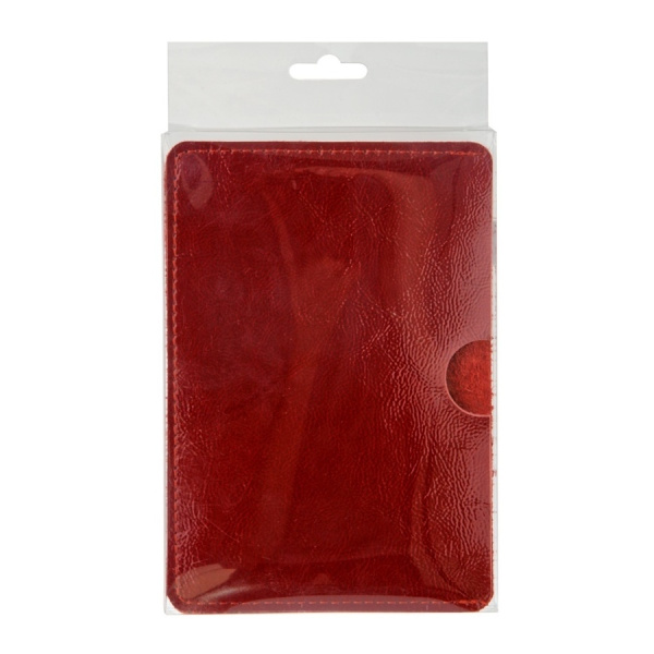 Обложка-карман для паспорта OfficeSpace, кожа, красный 311114