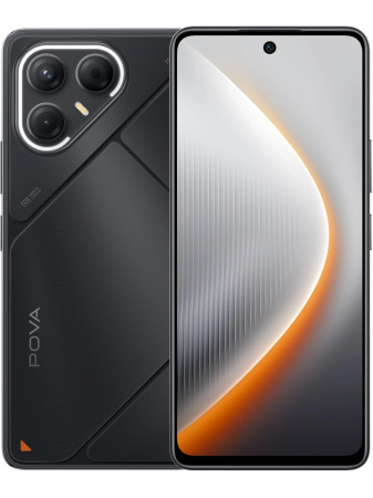 Смартфон Tecno POVA 7 5G 8Гб 256Гб Geek Black 6.78", IPS, 2460*1080, 4*2+4*2.5ГГц, 50Мп, 13Мп, 5G, 6000мАч, And 15