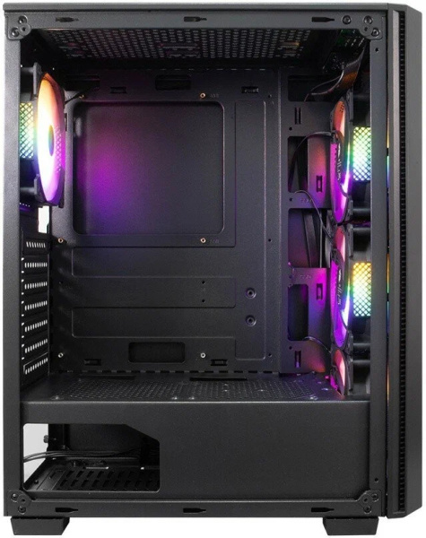 Распродажа! Корпус ATX Б_БП 1STPLAYER FIRE DANCING V4-G (USB, Audio, 4x120mm LED, черный)[V4-G-4F1](мятая упаковка)