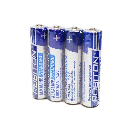 Батарейка AAA(LR03) Robiton Standart запайка 4шт./1,5В. щелочные