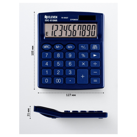 Калькулятор ELEVEN SDC-810NR-NV 10 разряд, тёмно-синий