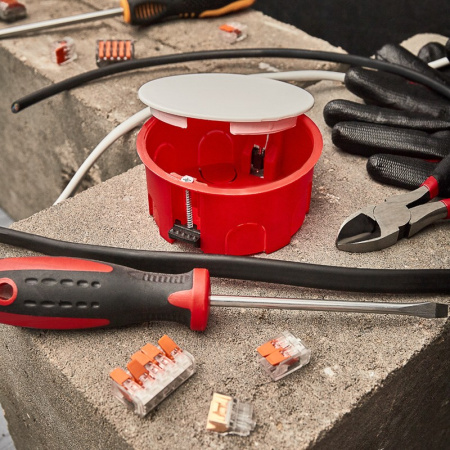 Коробка распределительная СУ,  80*40, для полых стен, Rexant 28-3044