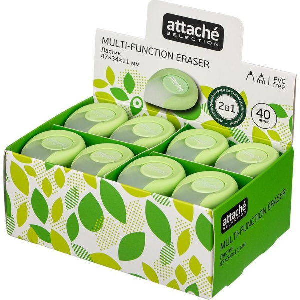 Ластик Attache "Selection" 2-в-1 с пласт. держателем (1019190)