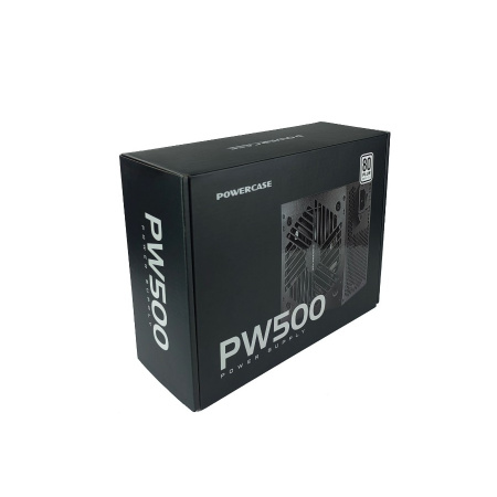 Блок питания 500Вт Powercase PW500 (APFC,120мм,2PCI-E,5SATA,80+)[PS-500W-DC]