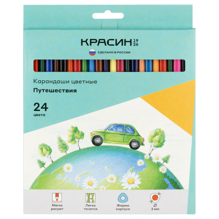 Карандаши 24цв. Красин "Путешествия" (КР-240800)