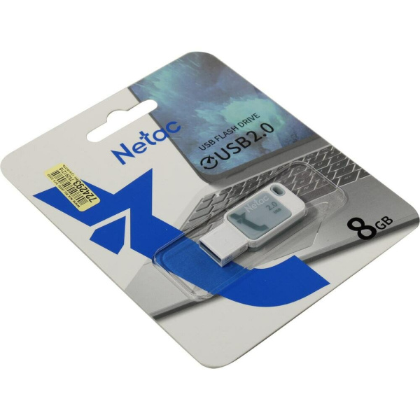 Флеш-накопитель USB2.0 8Gb Netac UA31 (NT03UA31N-008G-20BL) голубая