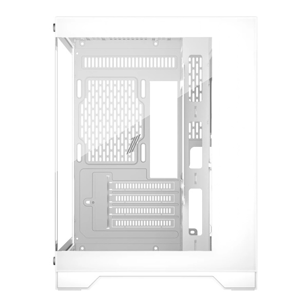 Корпус mATX Б_БП 1STPLAYER MEGAVIEW MV5-TP White (2*USB3.0, Audio, Window,белый,"стеклянный куб")[MV5-TP-WH]