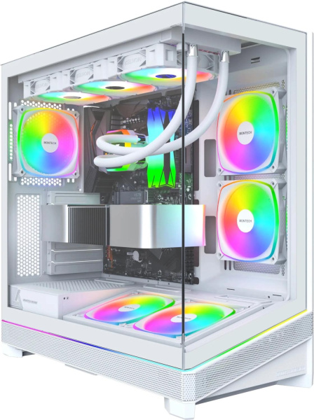 Корпус Montech SKY 3 белый без БП ATX 8x120mm 5x140mm 2xUSB3.0 audio bott PSU