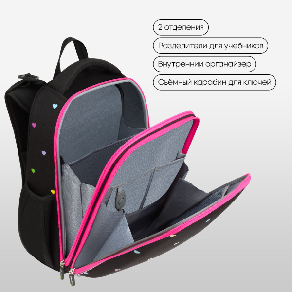 Ранец Berlingo Expert "Love Yourself" 37*28*16см, 2 отделения, 2 кармана, RU-EX-1110