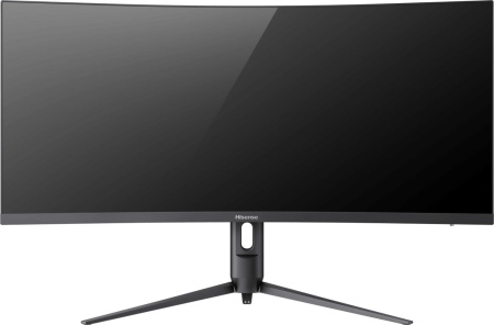 Монитор Hisense/ 34"/3440x1440, изогнутый, VA/ELED, 21:9, матовое/антибликовое, 240Гц, время отклика 1мс, 320кд/м2, 3000:1, углы обзора 89 °(H)/89°(V), встроенные колонки 2*3Вт, HDR 400, DisplayPort,  HDMIх2, разъем для наушников 3.5мм, rotatable lifting
