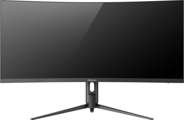 Монитор Hisense/ 34"/3440x1440, изогнутый, VA/ELED, 21:9, матовое/антибликовое, 240Гц, время отклика 1мс, 320кд/м2, 3000:1, углы обзора 89 °(H)/89°(V), встроенные колонки 2*3Вт, HDR 400, DisplayPort,  HDMIх2, разъем для наушников 3.5мм, rotatable lifting