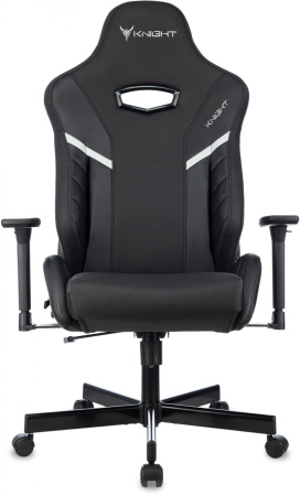 Кресло игровое Knight Thunder 5X черный экокожа крестов. металл