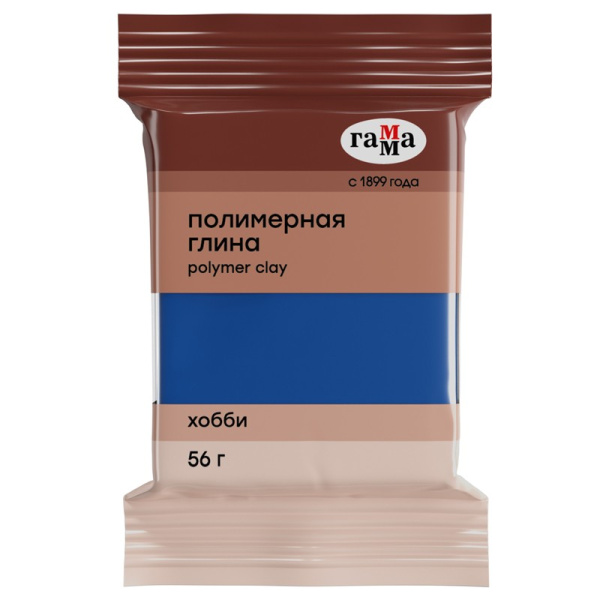 Глина полимерная Гамма "Хобби", синий, 56г (1200)