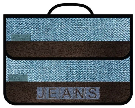 Папка для тетрадей А4 ПЧЕЛКА "Джинс и кожа" на липучке ПМ-А4-23